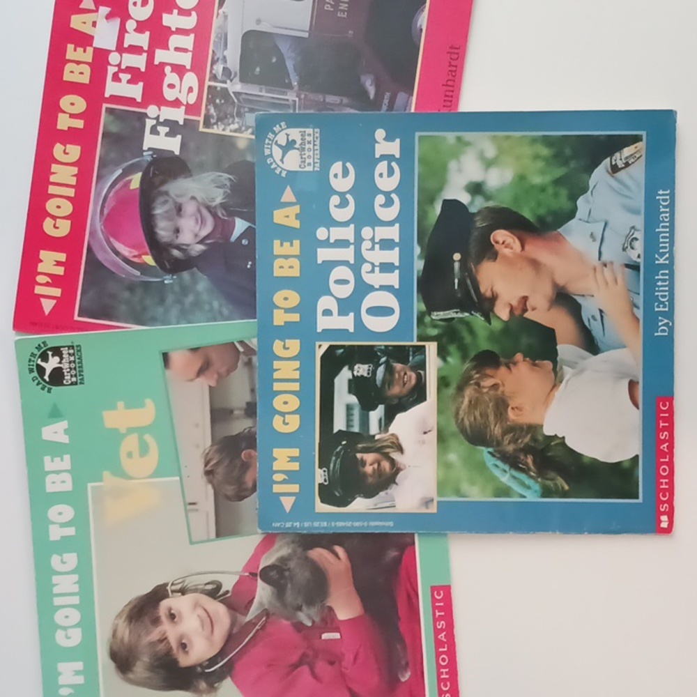 Lot of 3 Vintage Kids Books about Occupations - Edith Kunhardt